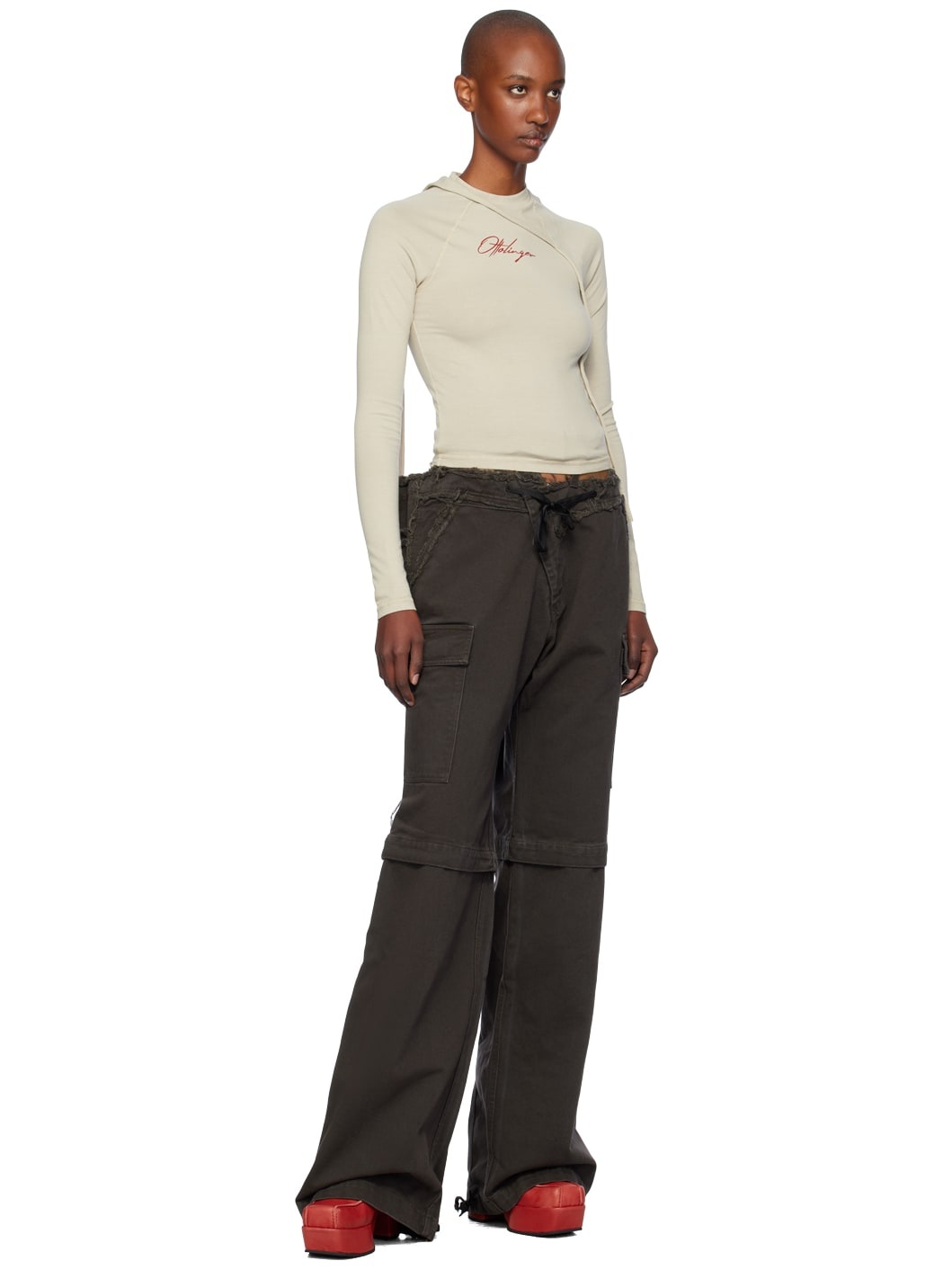 Brown Baggy Cargo Pants - 5