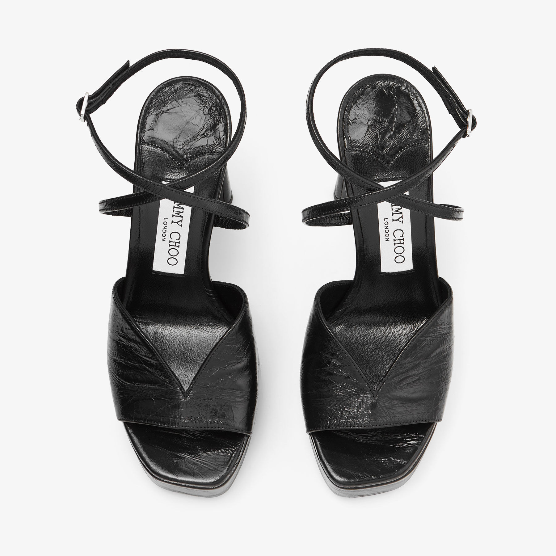 Karli Platform 125
Black Metallic Leather Platform Sandals - 4