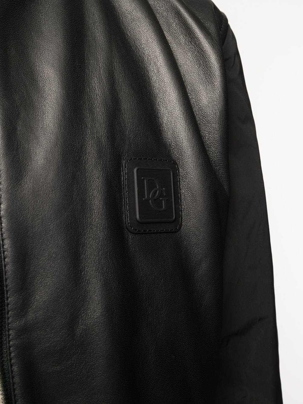 leather panel jacket - 5