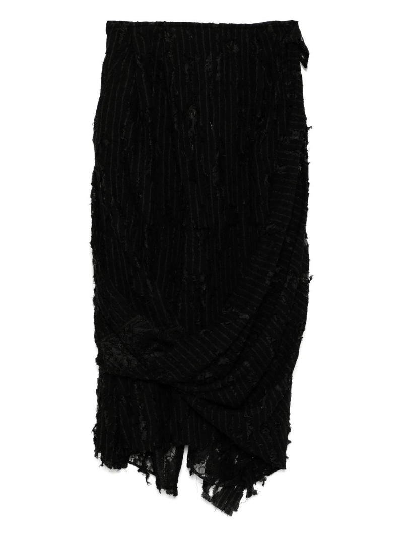 dameged stripe twist skirt 1