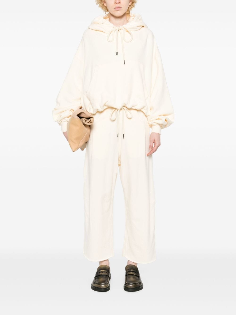 pleated cropped track pants - 2