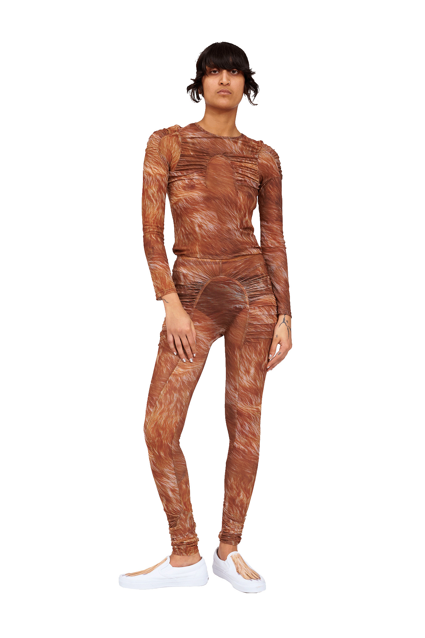BROWN FUR PURR LEGGING - 2