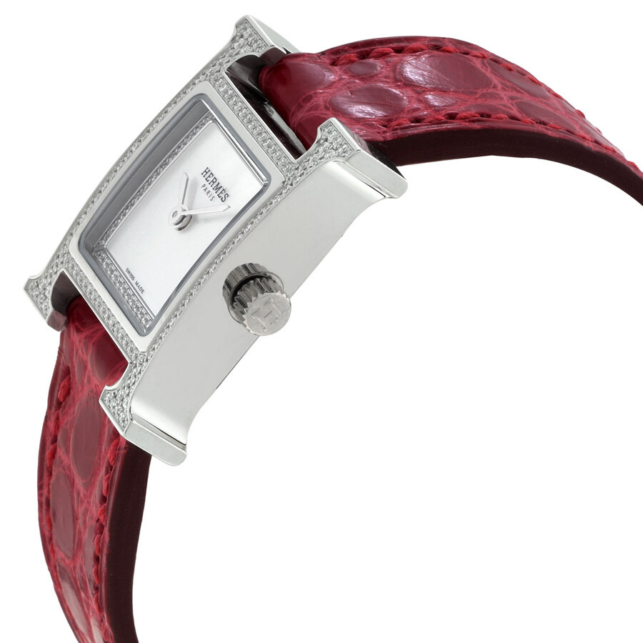 Hermes Heure H Mini Model Quartz Diamond Ladies Watch 057248Ww00 - 2
