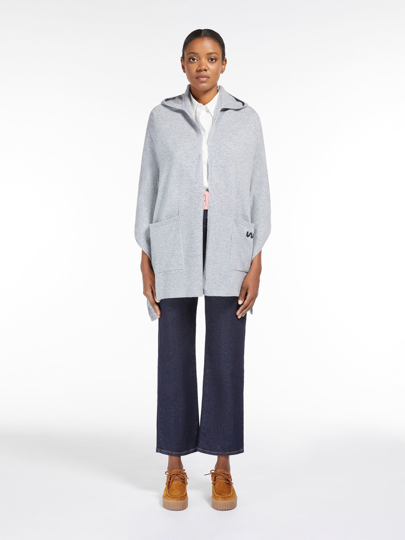 DELFINO Hooded cashmere shawl 3