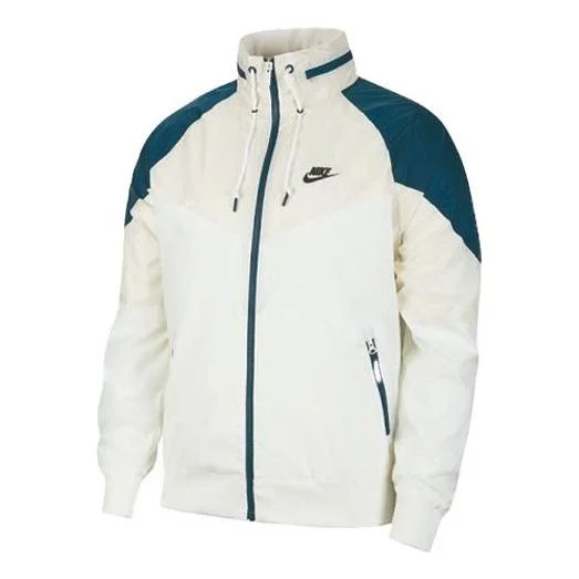 Nike Sportswear Wind Runner Colorblock hooded Long Sleeves Jacket Green White CN8771-133 - 1
