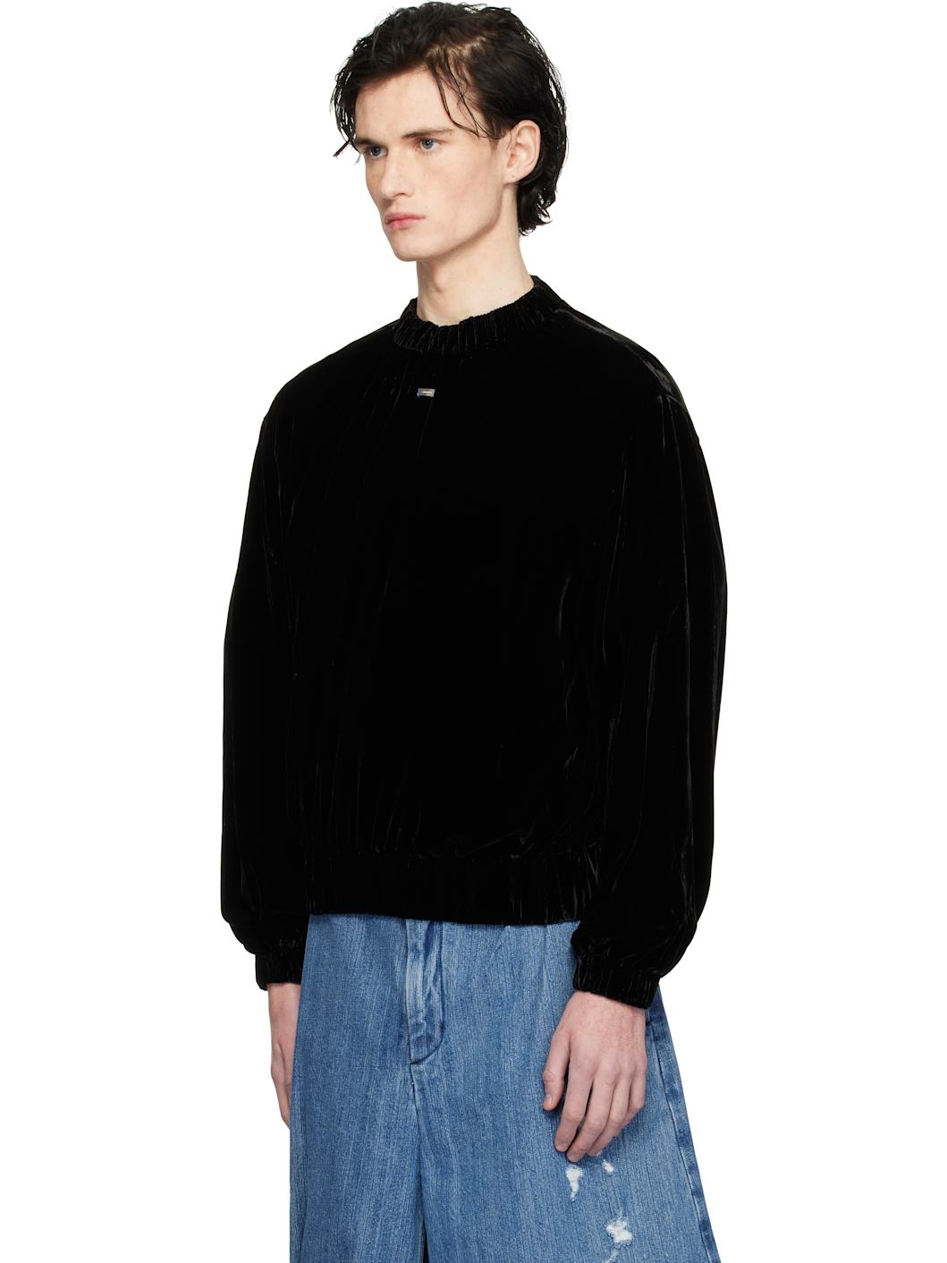 Black Velvet Sweatshirt - 4