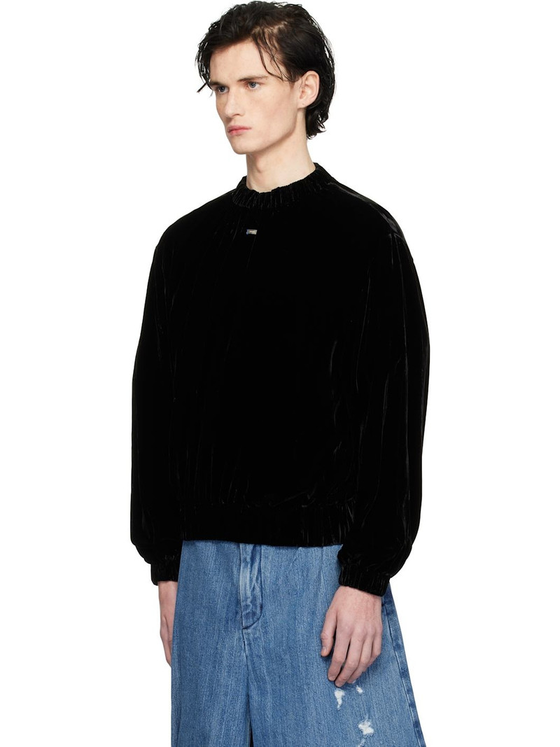 ADER error Black Velvet Sweatshirt outlook