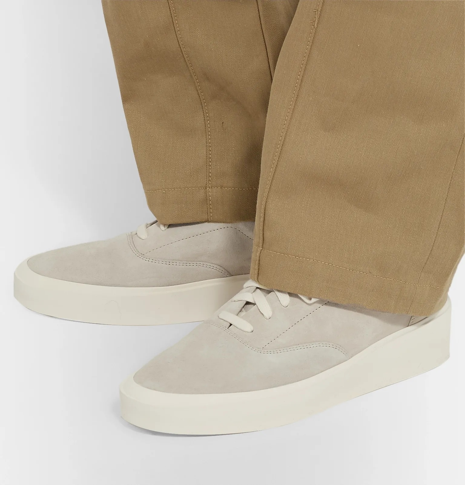 101 Leather-Trimmed Suede Sneakers - 5