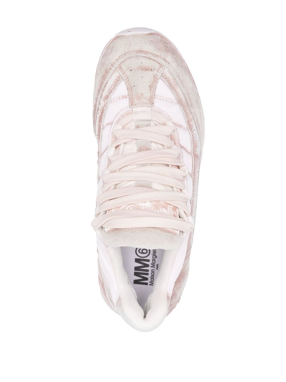 panelled low-top sneakers - 4