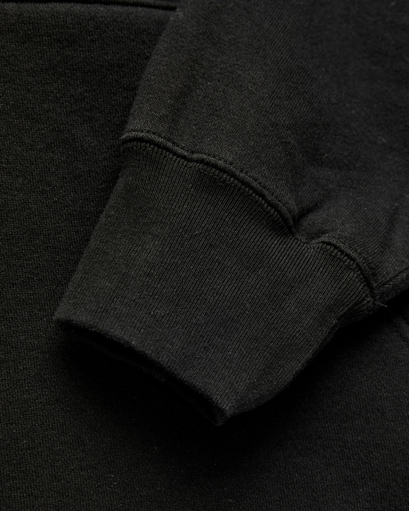 Azuma-Knit Fleece Pullover Hoodie in Black - 5
