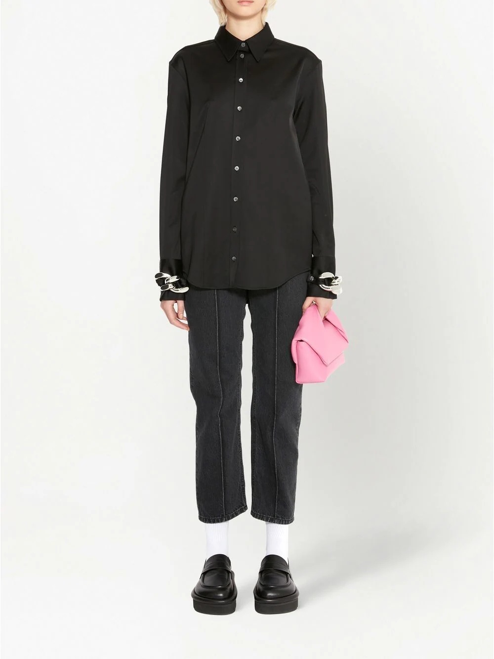 chain-link cuff shirt - 2
