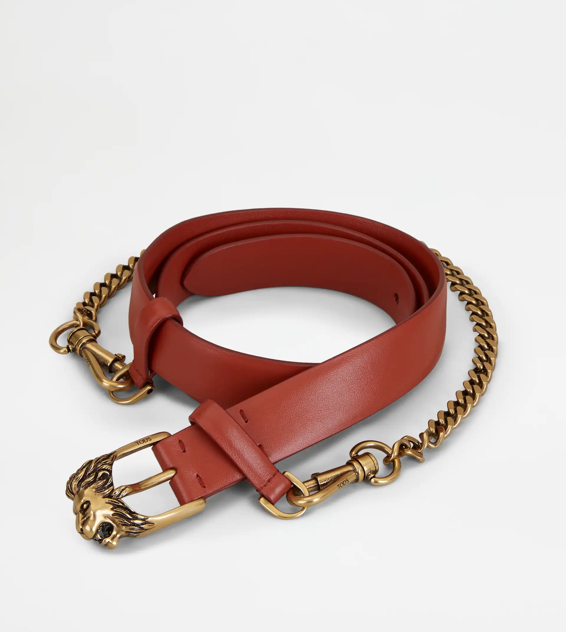 BELT IN LEATHER - ORANGE - 3