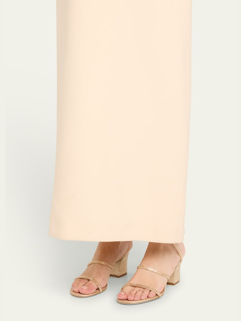 RENE CAOVILLA Snake Ankle-Wrap Strass Satin Block-Heel Sandals outlook