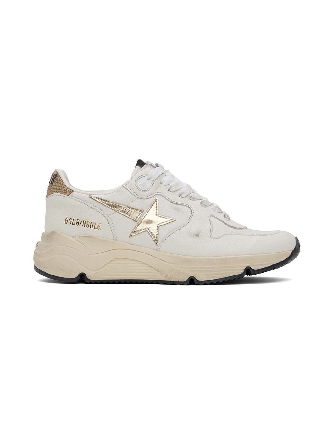 Off-White & Beige Running Sole Sneakers - 1