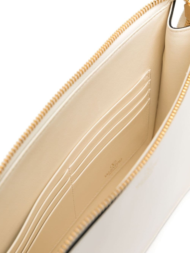 logo-stamp leather clutch bag 5