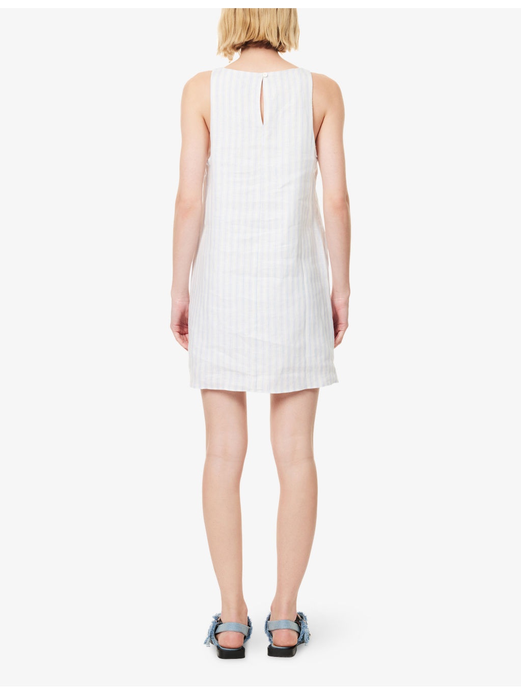 Jessi Sleeveless Linen Mini Dress - 4