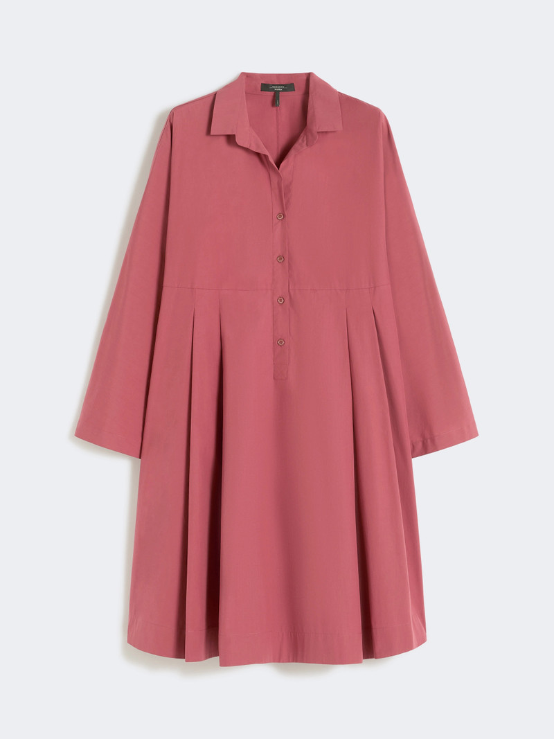 SEGGIO Flared cotton-poplin dress - CHERRY 1