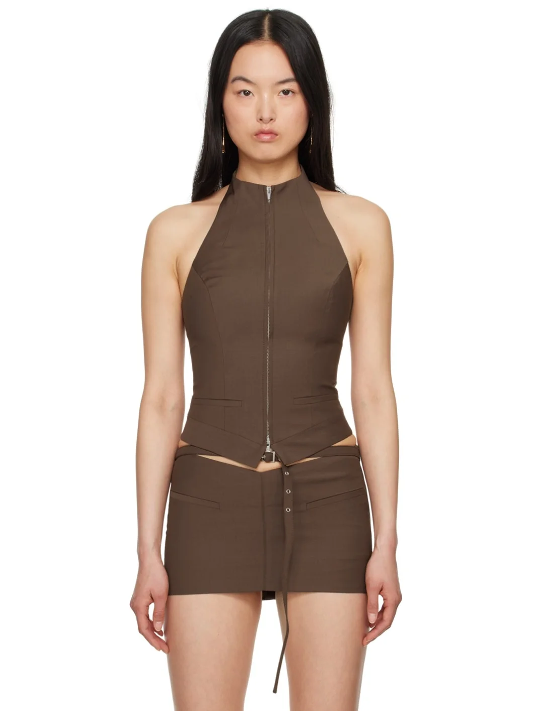 Brown Asai Tank Top - 1