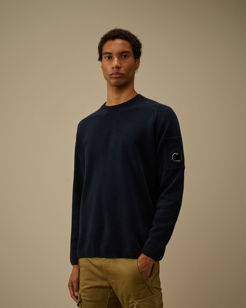 Cotton Chenille Crewneck Lens Sweater 3