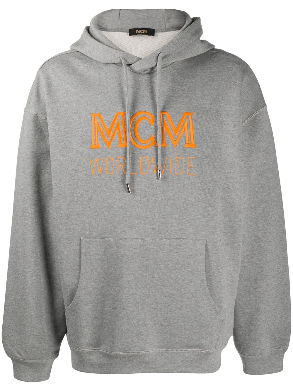 embroidered logo hoodie - 1