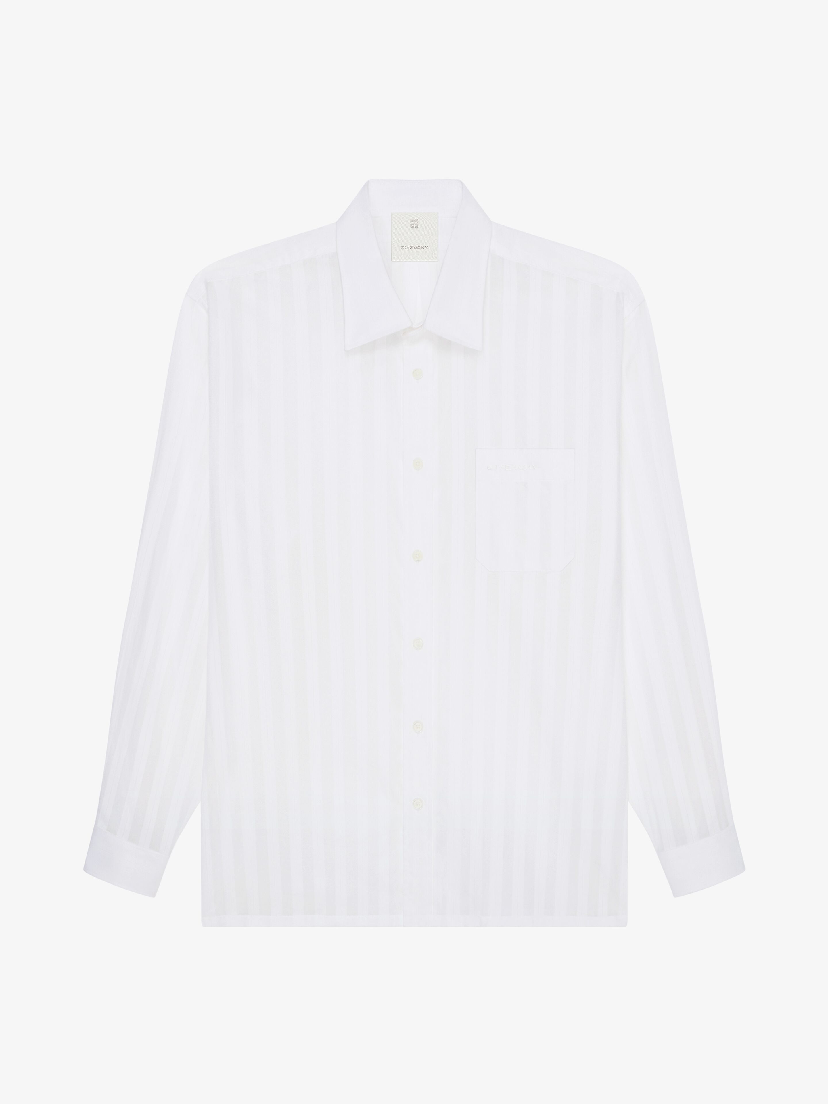 SHIRT IN COTTON VOILE WITH STRIPES - 1