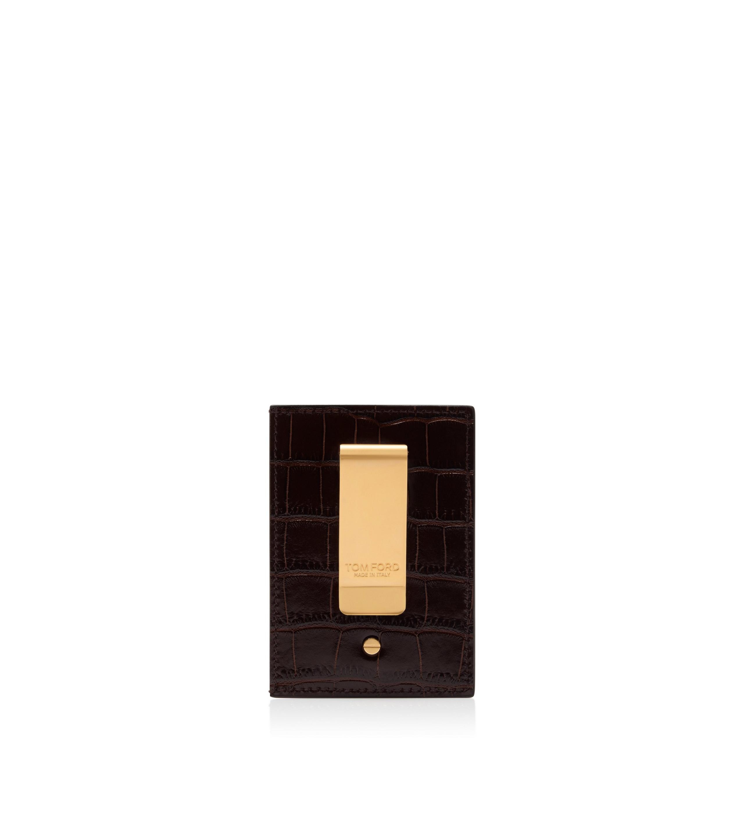 PRINTED CROC MONEY CLIP CARDHOLDER - 2