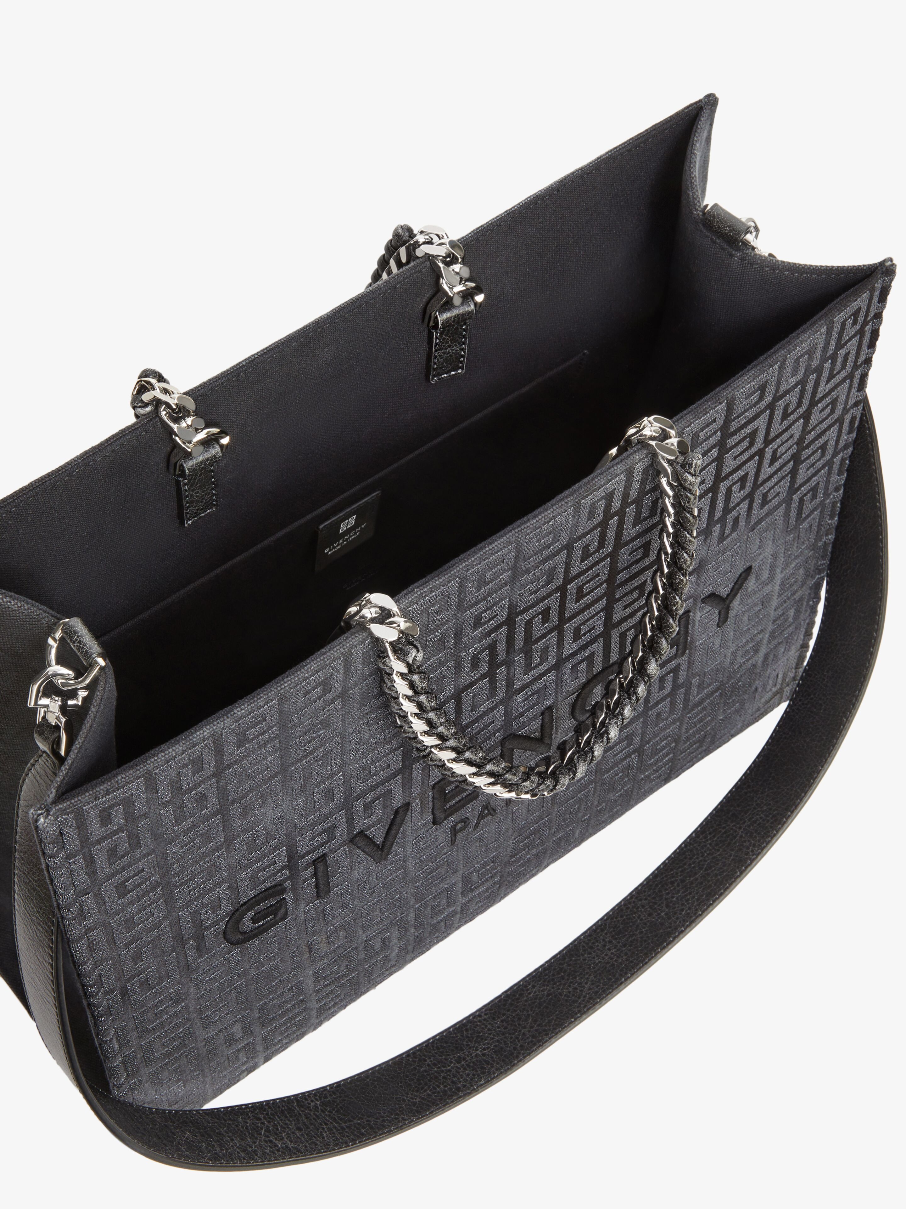 MEDIUM G-TOTE SHOPPING BAG IN 4G CANVAS WITH CHAIN - 6