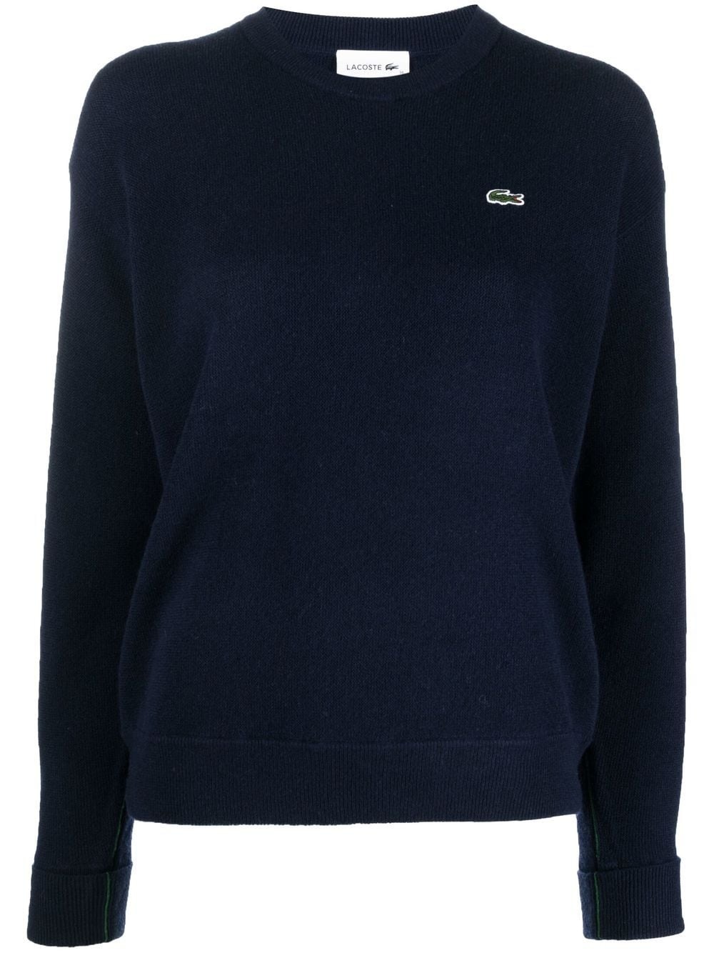 logo-patch crew-neck jumper - 1