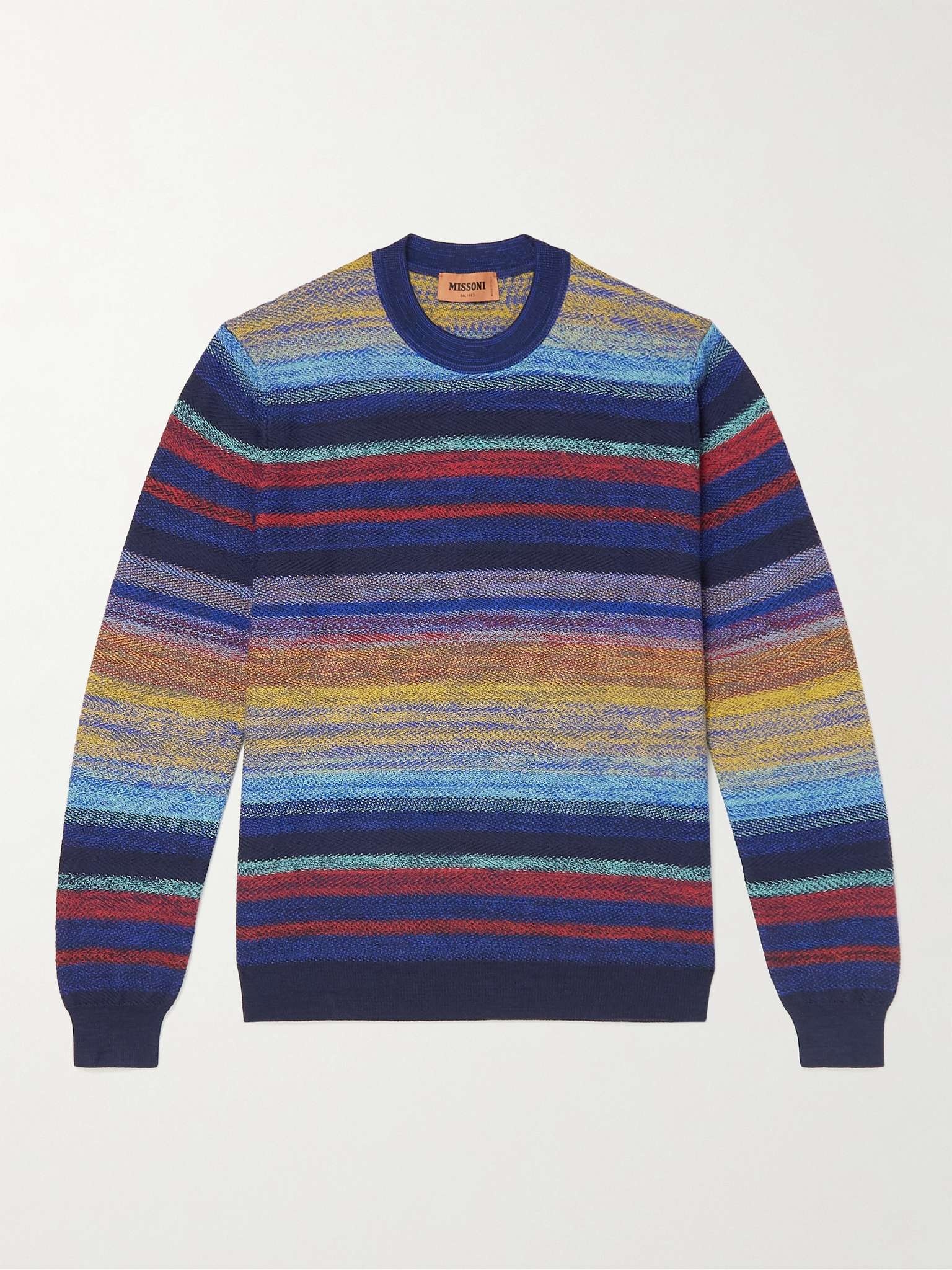 Striped Wool-Blend Sweater - 1