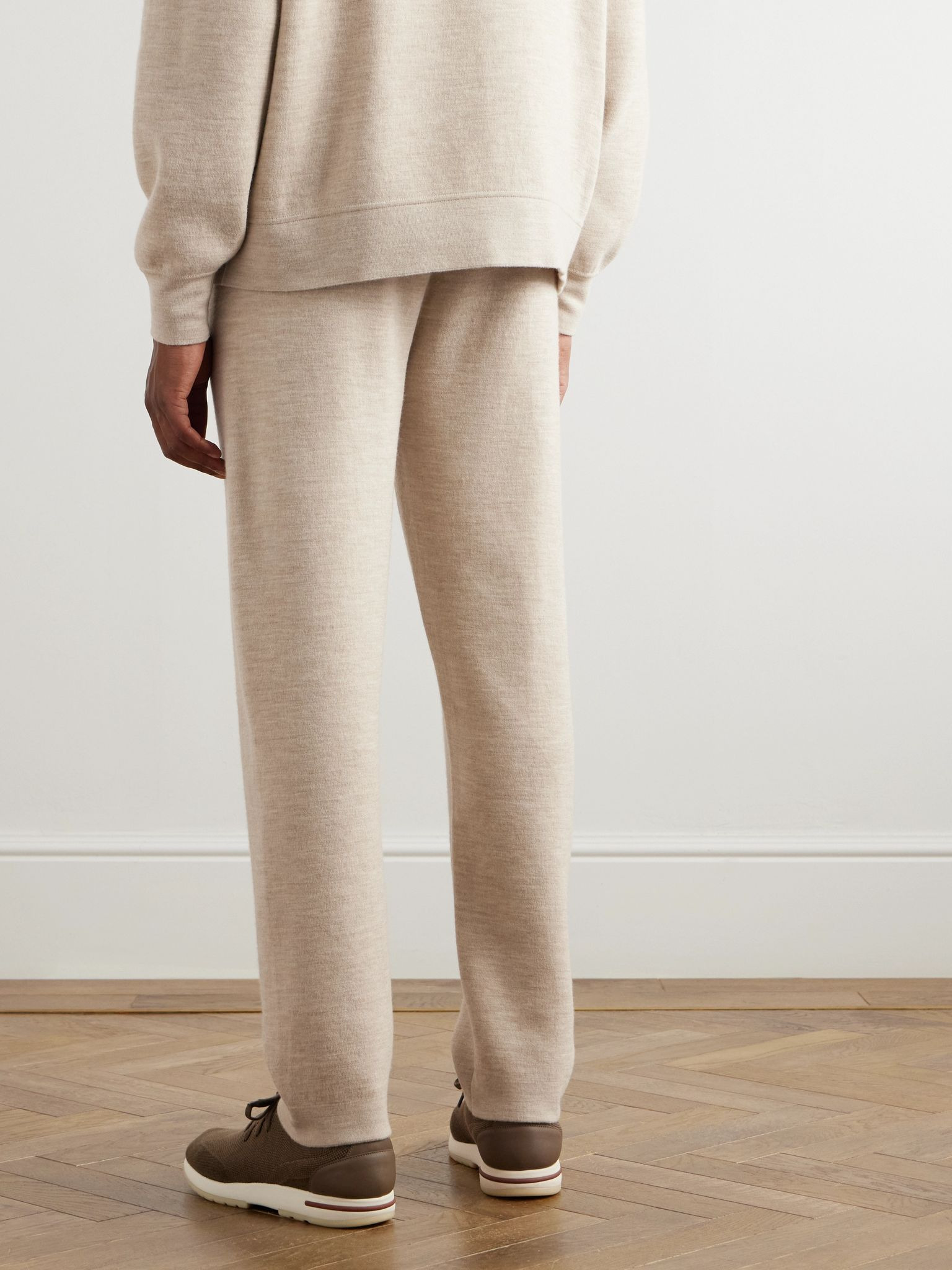 Sassiglioni Straight-Leg Wool Sweatpants Cream - 3