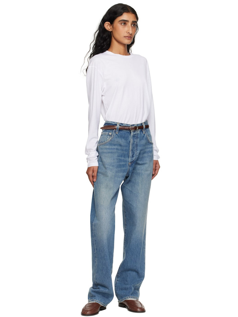 Anderson's Tan Super Skinny Lizard Leather Oval Buckle Belt outlook