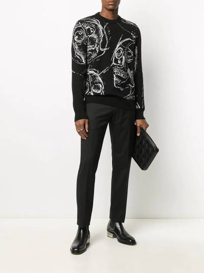 Alexander McQueen skull-print knitted jumper outlook