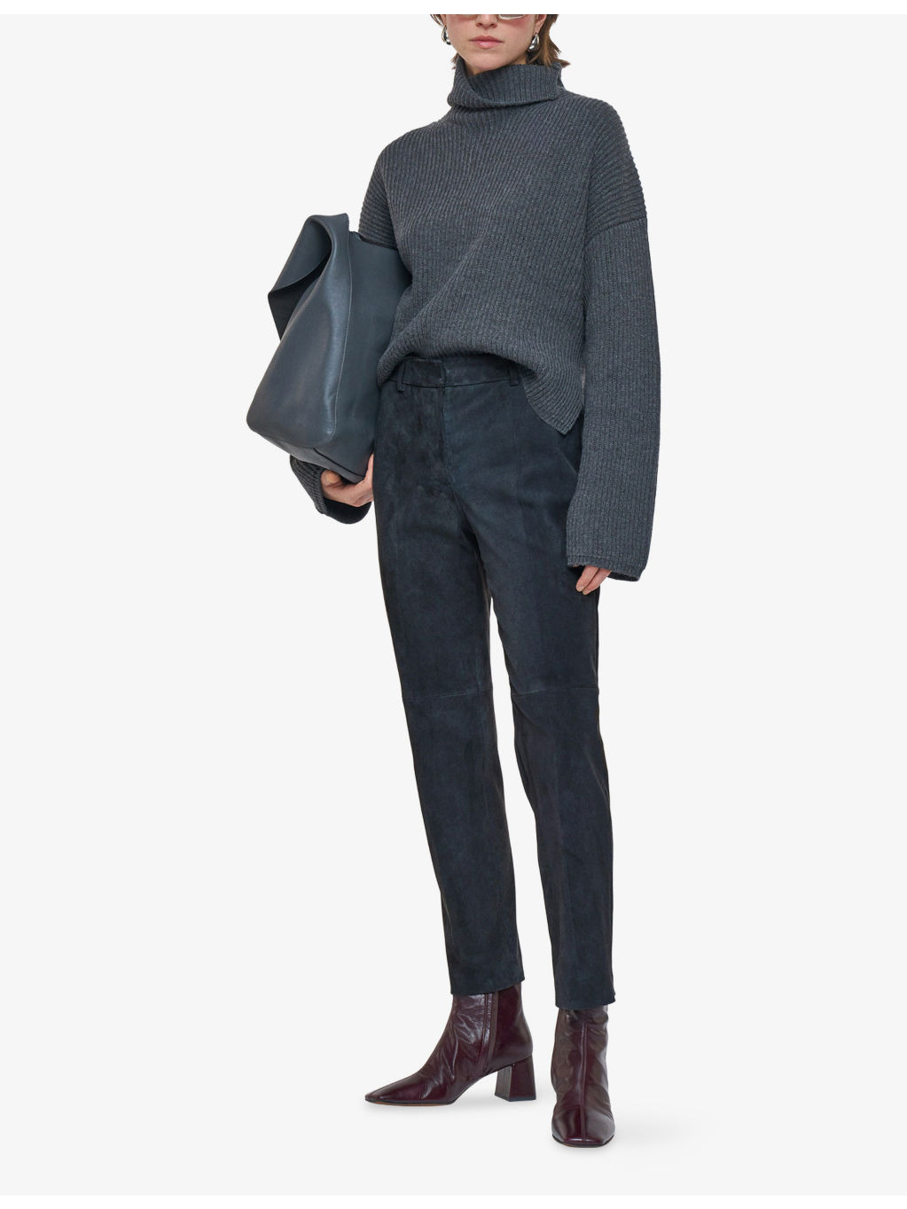 Coleman Straight-Cut Stretch-Suede Trousers - 2