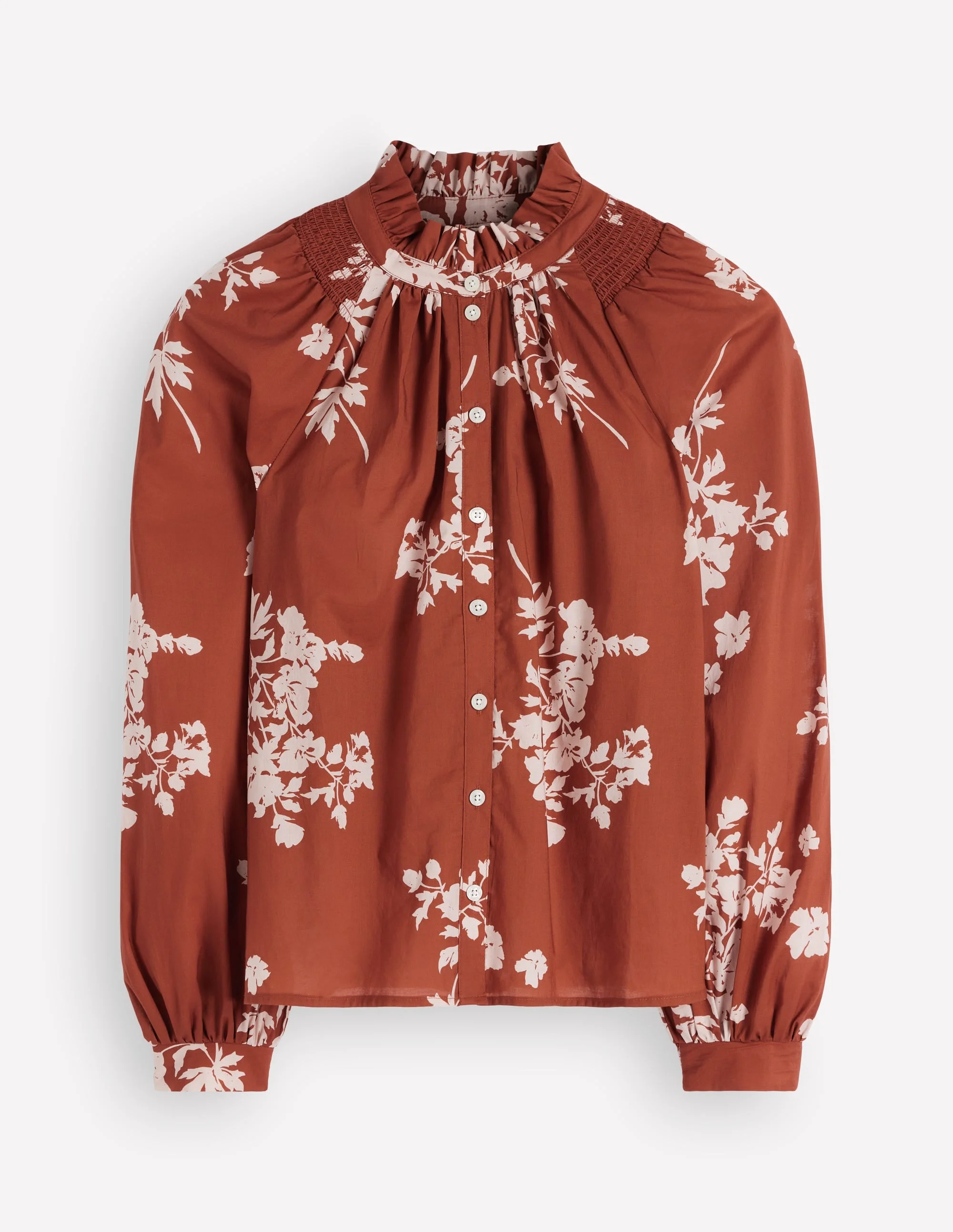 Erica Cotton Frill Top-Arabian Spice, Flecked Bunch - 1