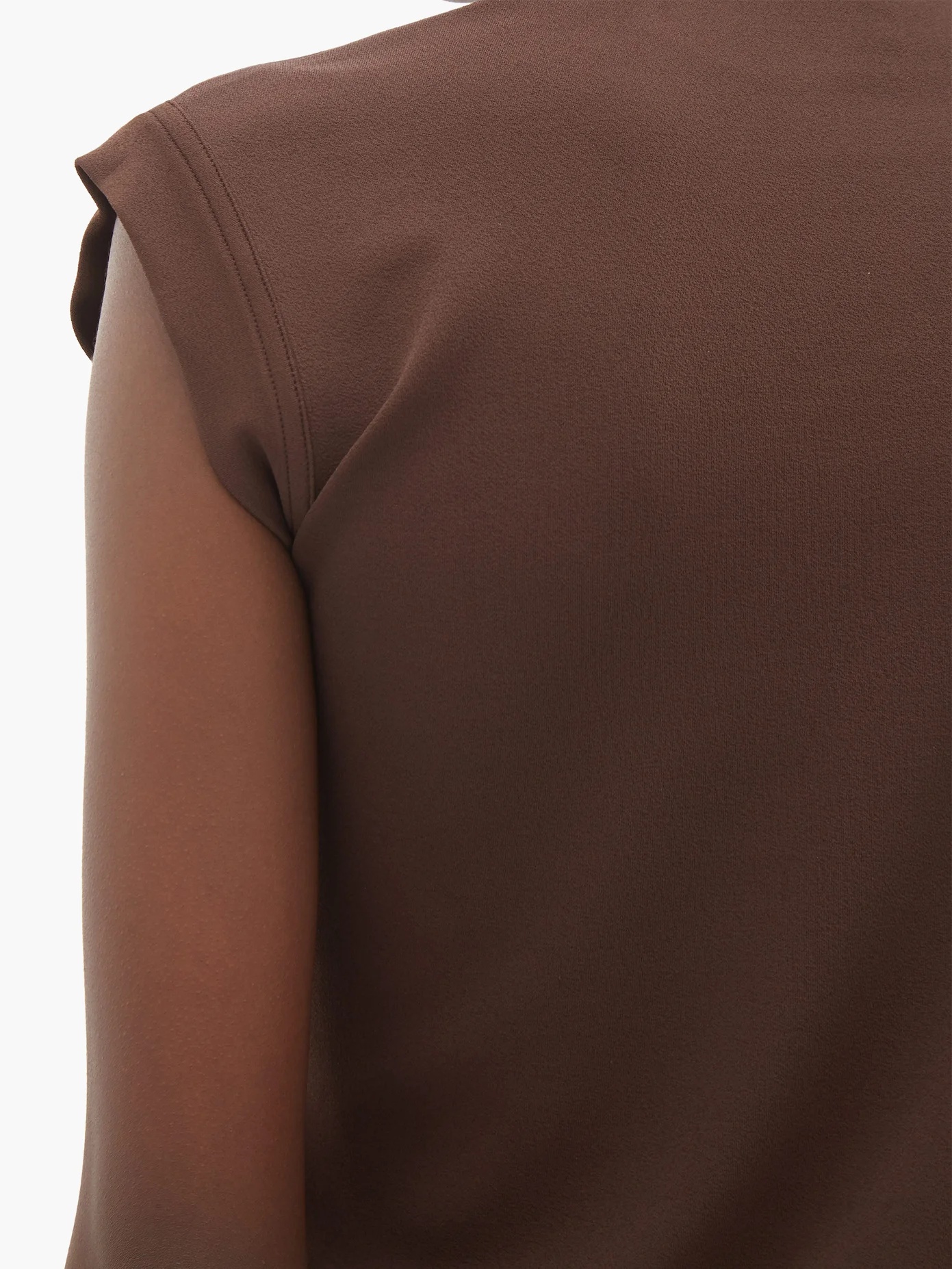 Cap-sleeve draped jersey top - 4