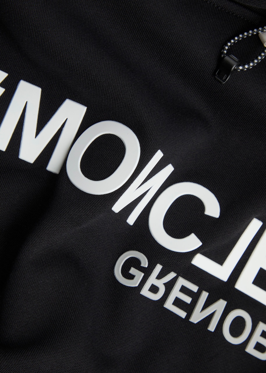 Moncler Grenoble Rubberised Logo-print Hooded Cotton Sweatshirt - 5