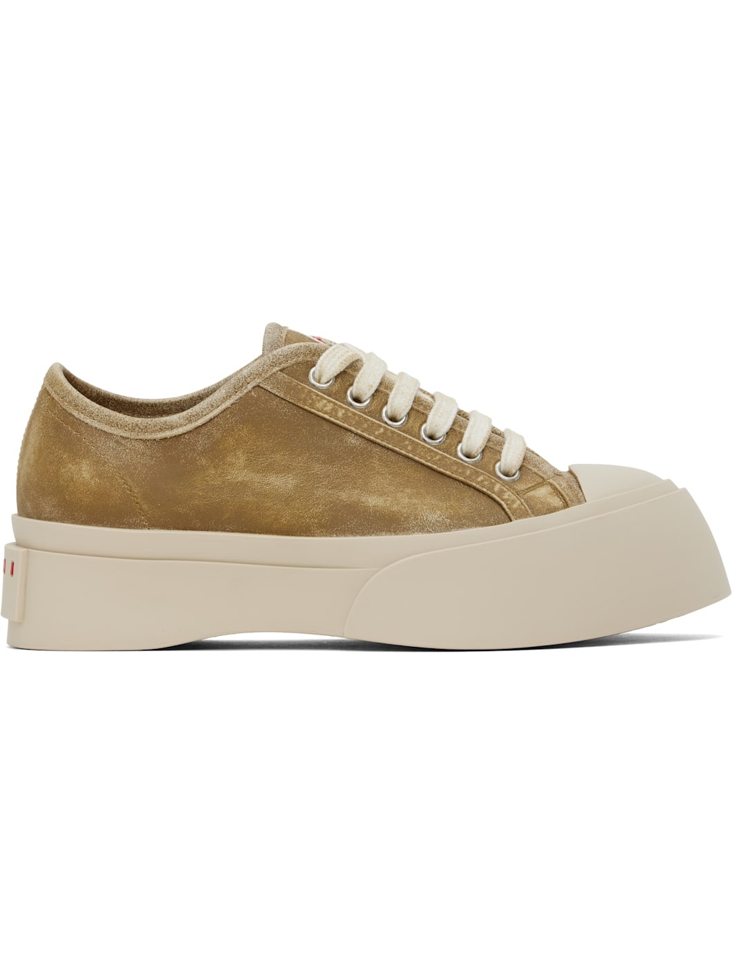 Tan Pablo Low-Top Lace-Up Sneakers - 1