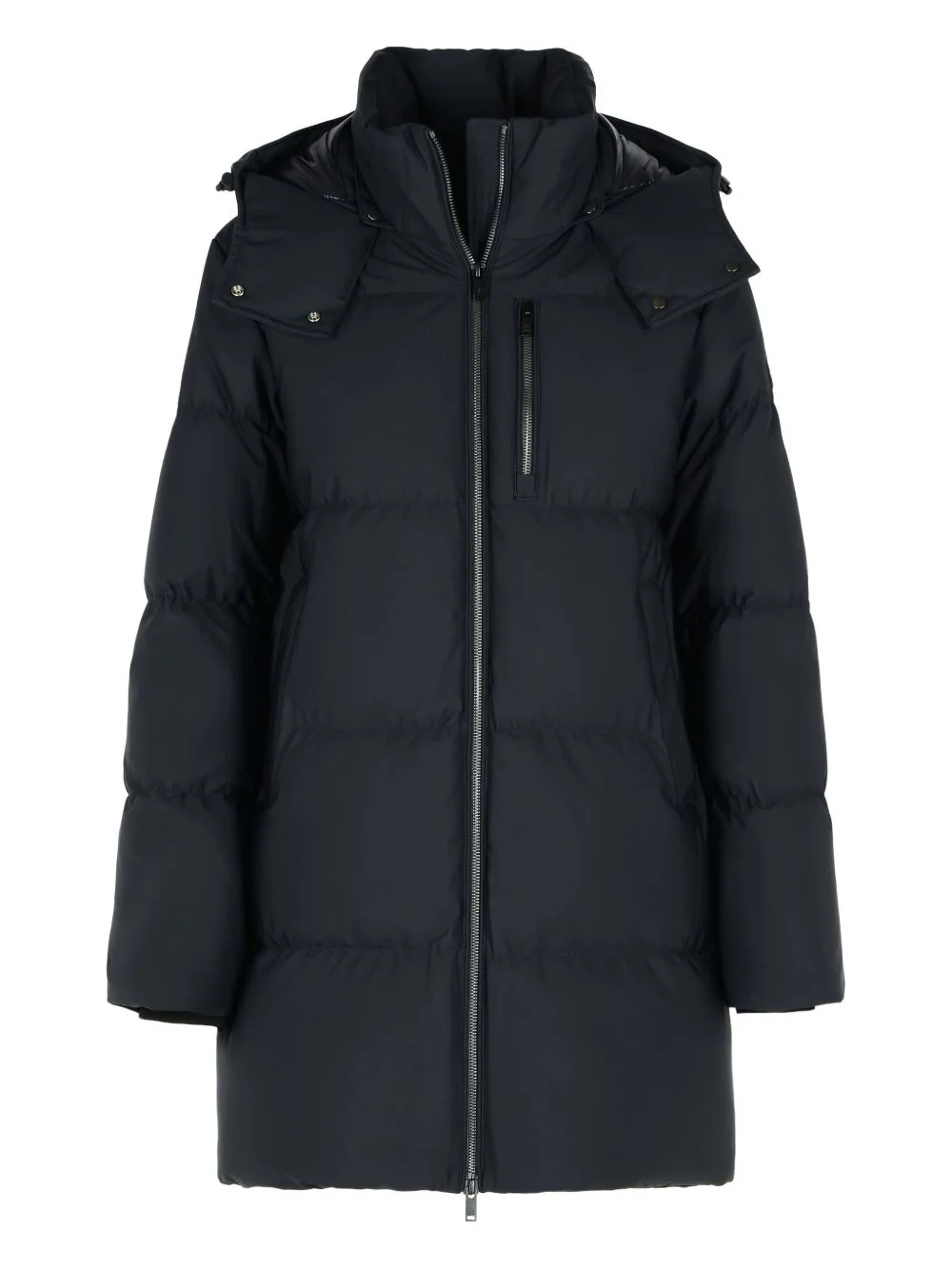 faux fur-trim hooded jacket - 1