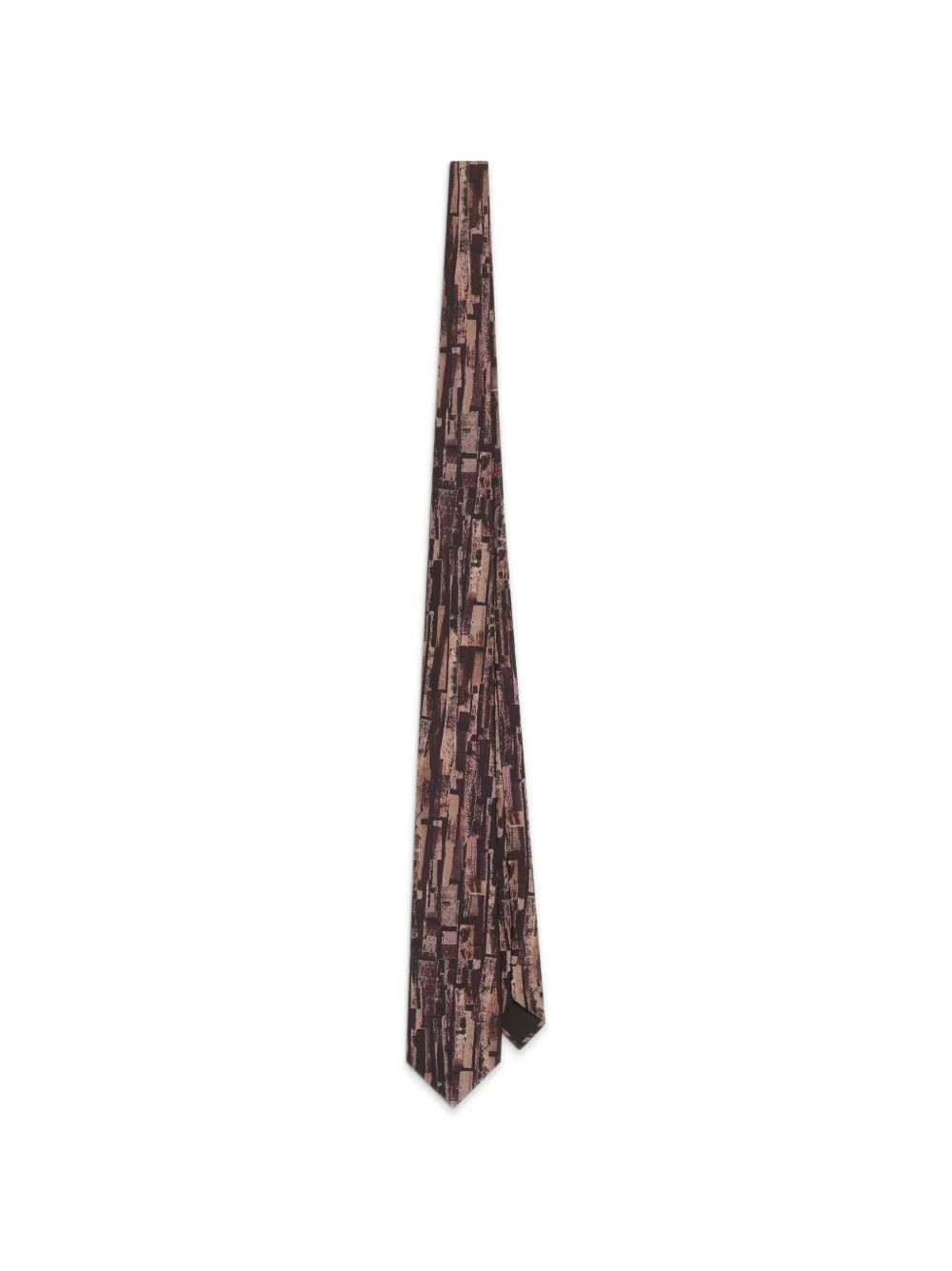 abstract-print twill tie - 1