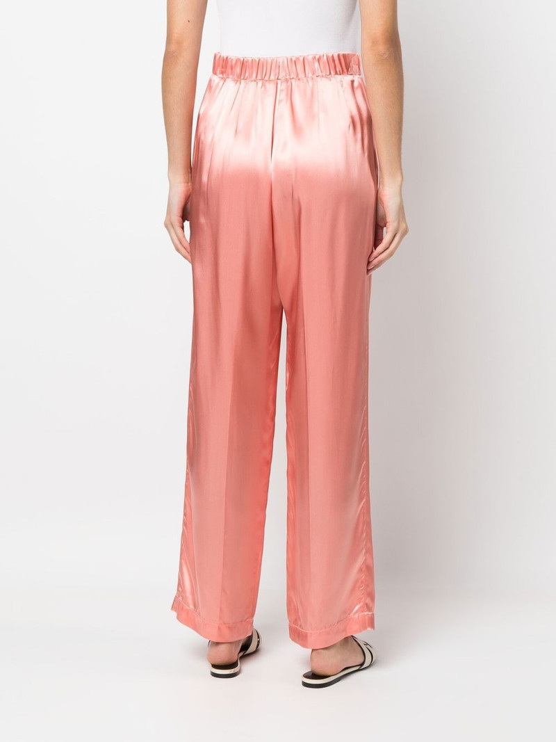 satin-finish gathered trousers 4