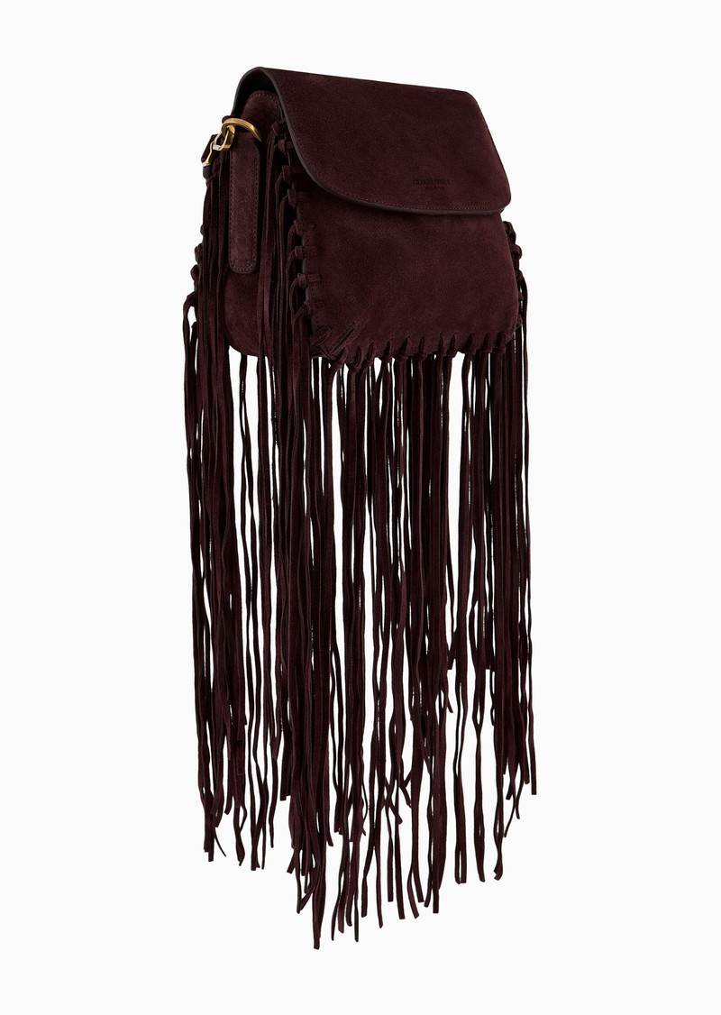 GIORGIO ARMANI La Prima fringed suede bag outlook