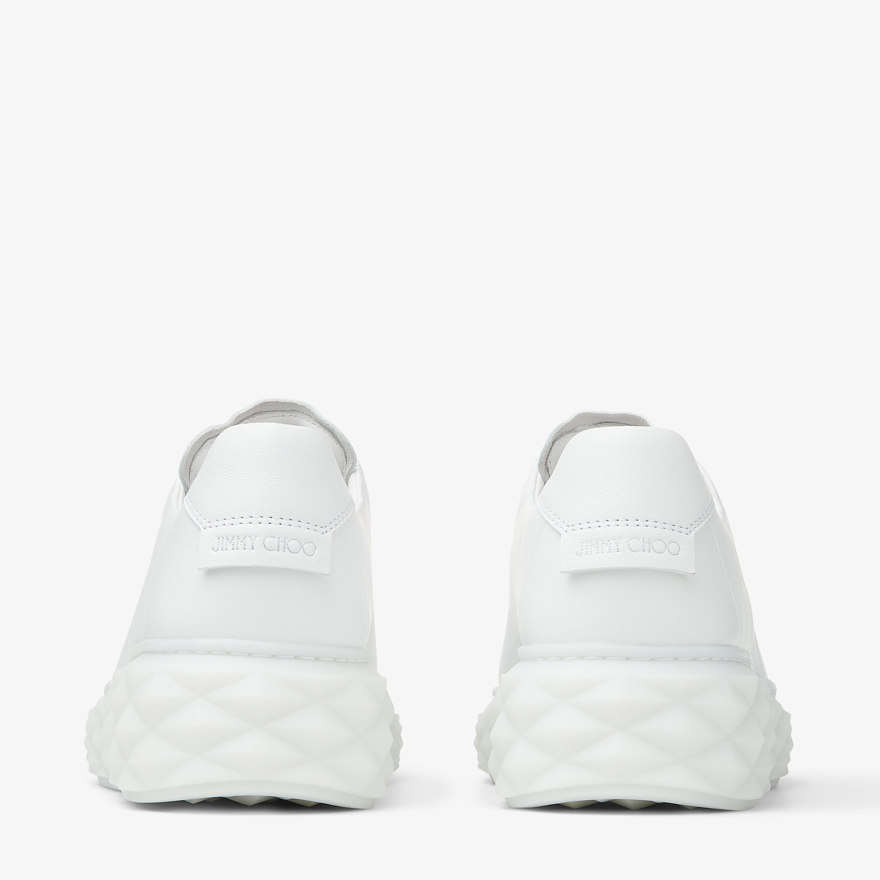 【JIMMY CHOO】Diamond Light/F-Aww-White ★関税送料込み JIMMY CHOO Diamond Light Maxi/F White Nappa Leather Low-Top