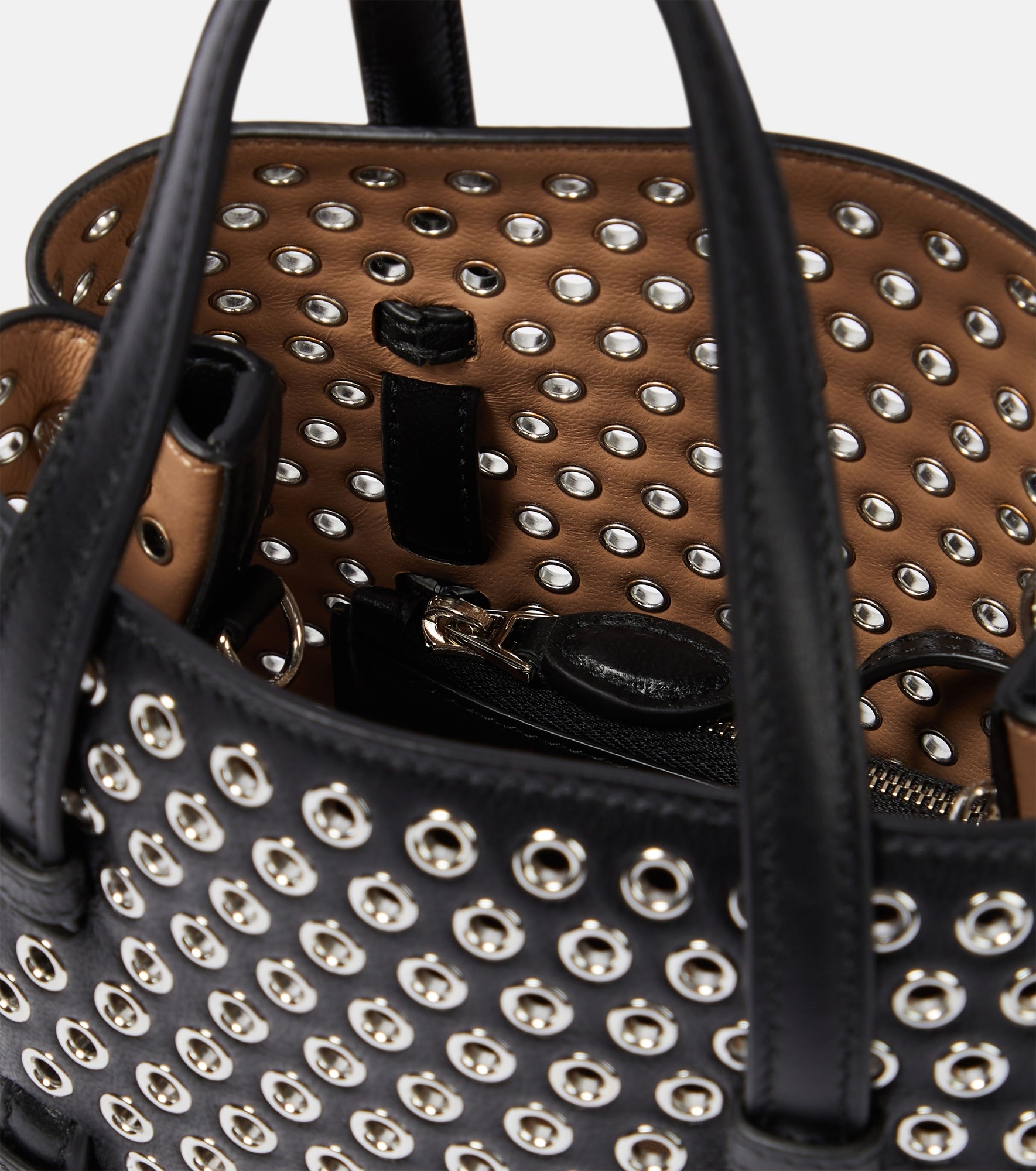 Mina 20 embellished leather tote bag - 3