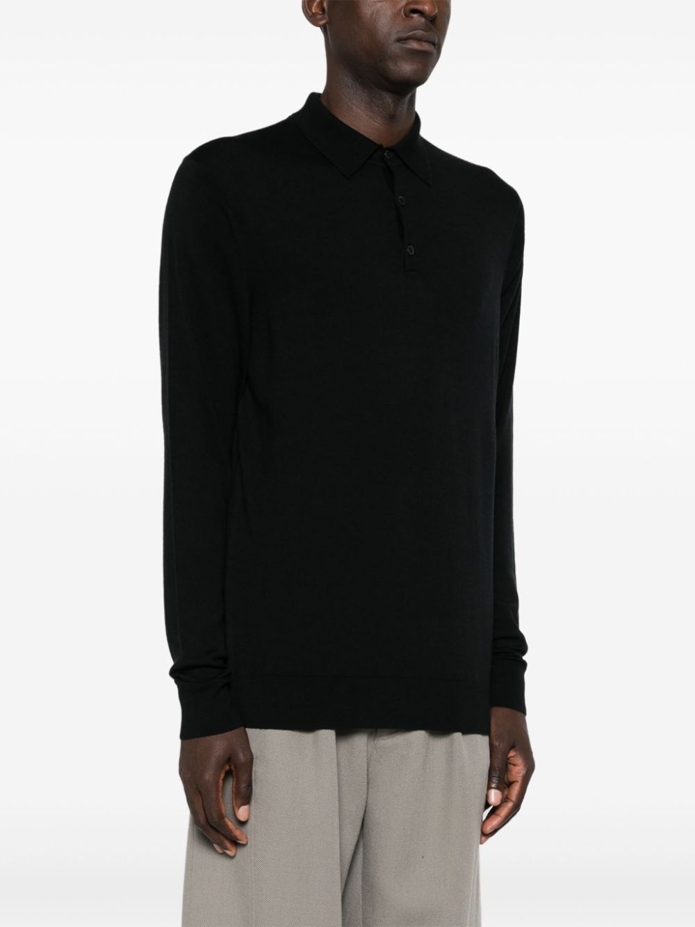 extra‑fine merino polo shirt - 3