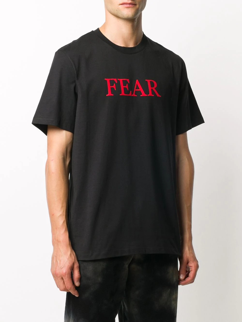 Fear print cotton T-shirt - 3