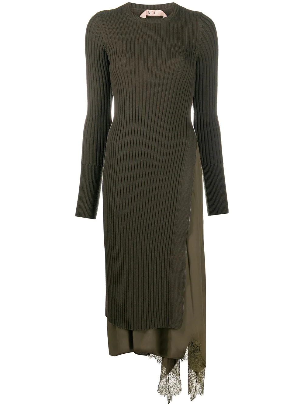 asymmetric knit dress - 1