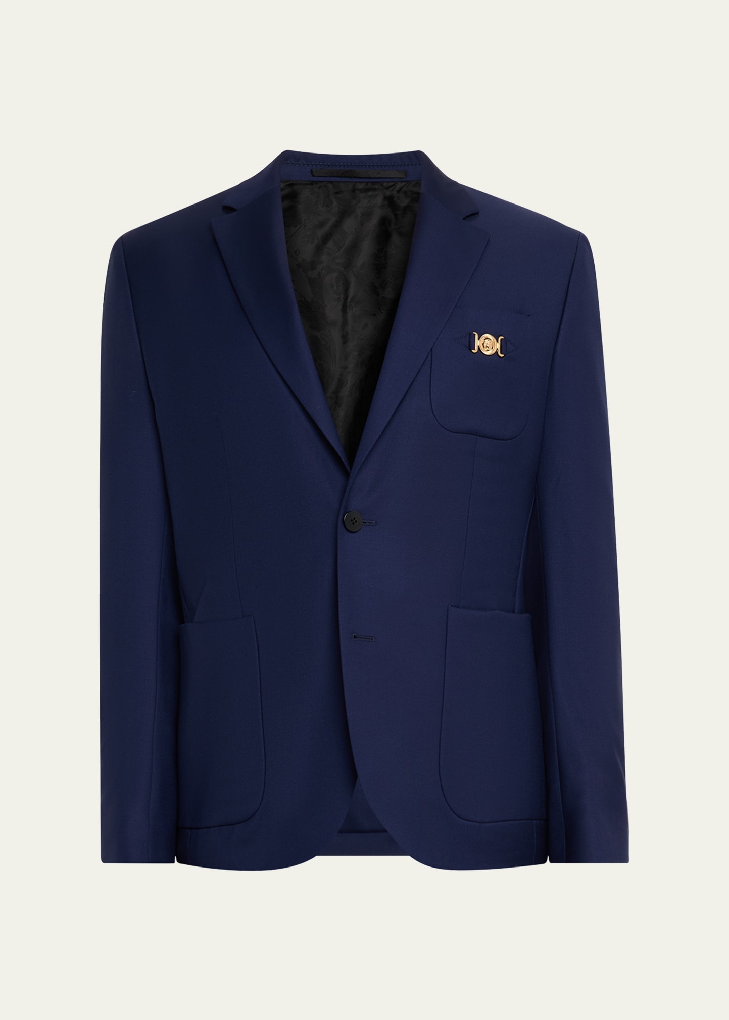 Men's Wool Single-Breasted Blazer - 1