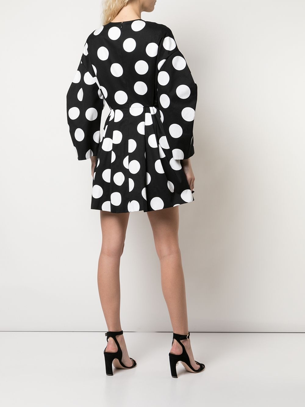polka dot bow detail dress - 4