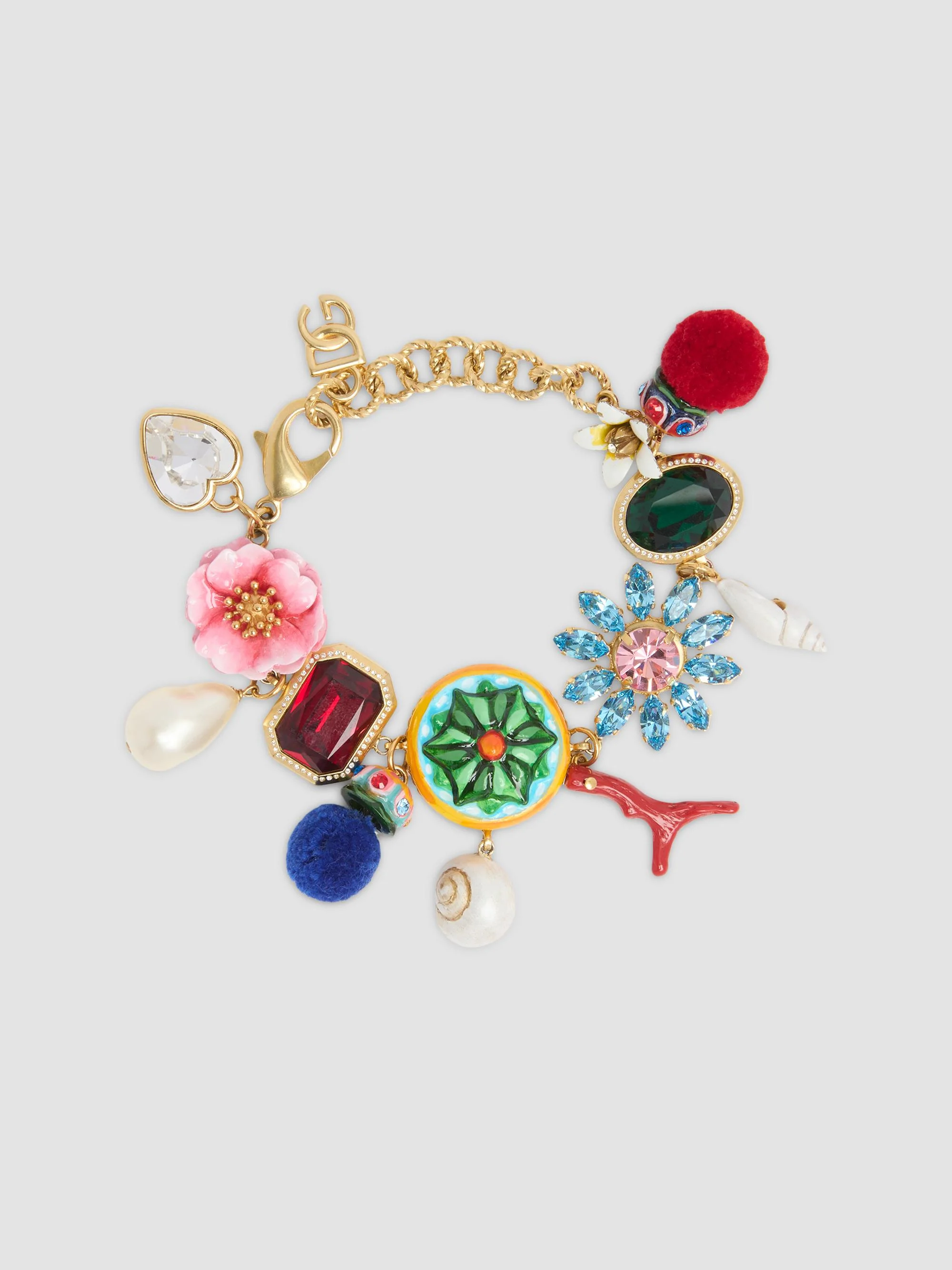 Women's Goldtone & Mixed-Media Charm Bracelet - Multi Color - 1