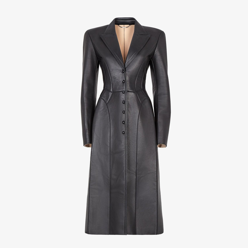 Black leather coat 1